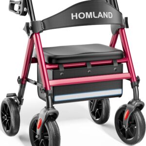Rollator 4-Wheel with Seat - Blue